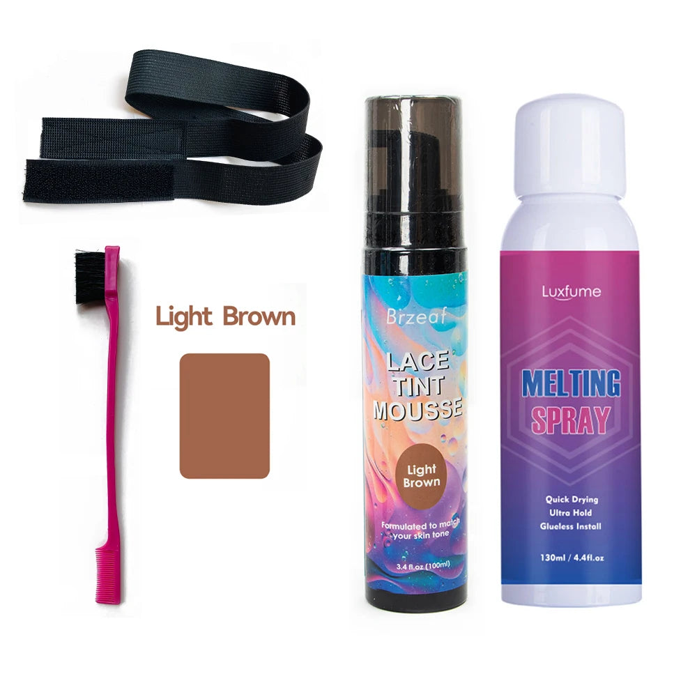 Kit Installation Perruque Professionnel – Colle Lace Wig Forte Tenue, Dissolvant, Stick de Cire, Ruban Walker Tape Ultra Hold, Spray Got2b pour Extensions et Perruques